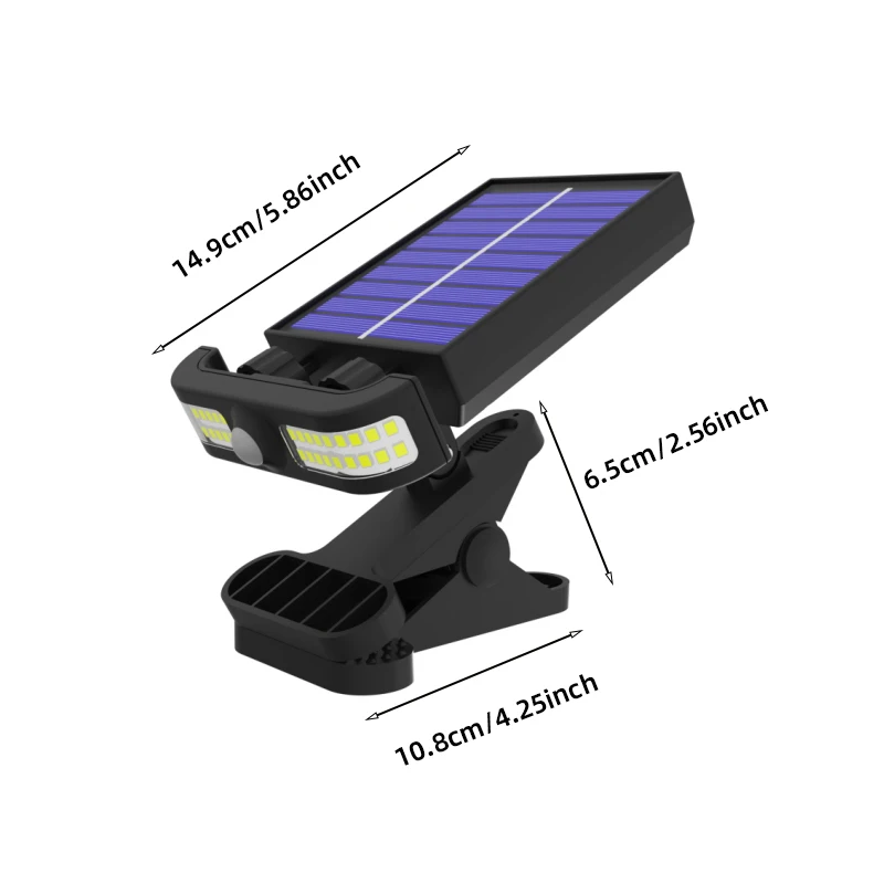 Clip Solar Light Ultra Bright Landscape Light Waterproof With Human Body Sensing Switch for Patio Garage Garden Outdoor Camping
