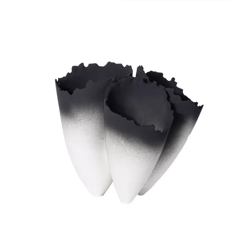 

black and white gradual change flower device, home living room dining room flower vase ornament