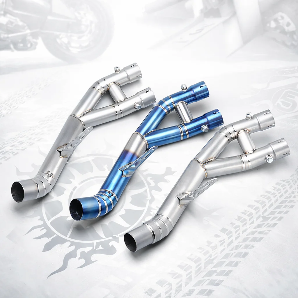 

For MT-10 2015-2021 YZF R1 2015-2021 Motorcycle exhaust system Tips Muffler Mid Pipe