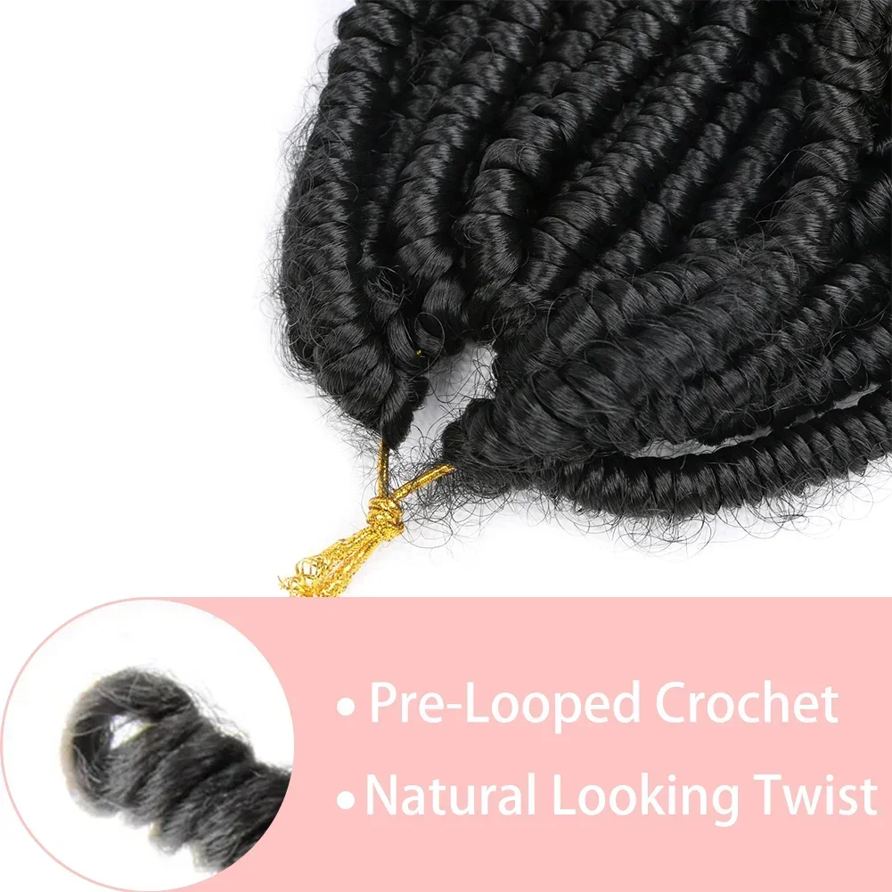 6 Inch Bomb Spring Twist Hair Short Passion Twist Braids Synthetic Bob Spring Twist Crochet Braids For Women girls