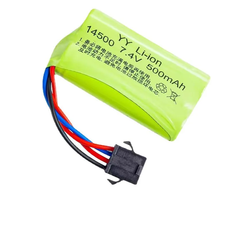 14500 7.4V bateria litowa, interfejs 500MAh SM-4p, jeden rząd akumulator litowy wielokrotnego ładowania typu M, wygodny i trwały