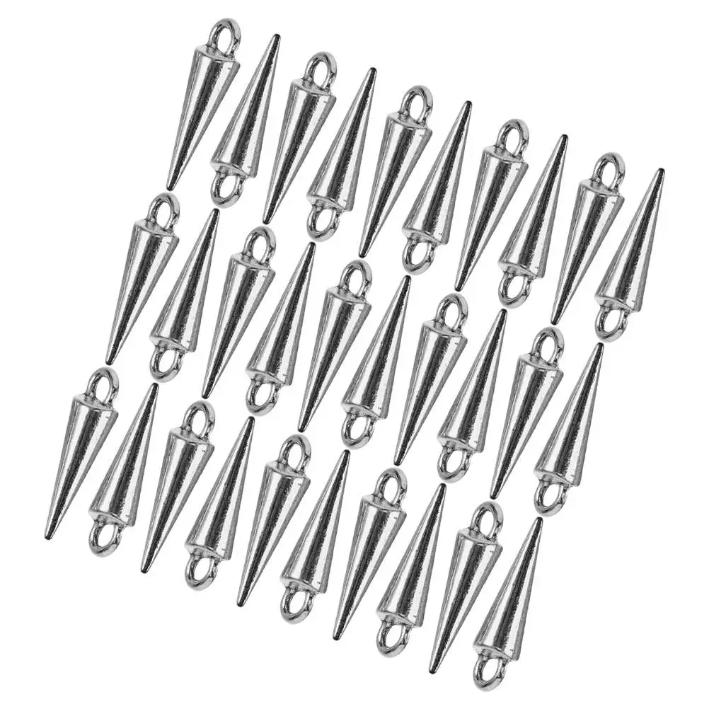 30 Pcs Zinc Alloy Pendant Spike Beads Charms Cone Design Jewelry Findings Necklace Bracelet Keychain Goth Beads Gothic Charms