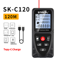 Snakol Laser Distance Meter 50M 70M 100M 120M Profesional Digital Rangefinder Roulette Ruler Laser Tape Measure with USB Charge