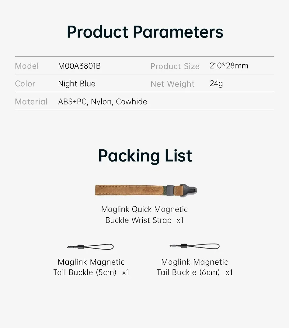 حزام معصم بإبزيم مغناطيسي سريع من FALCAM، حزام معصم عصري ثابت للتصوير الفوتوغرافي في الهواء الطلق، حزام كاميرا DSLR #2