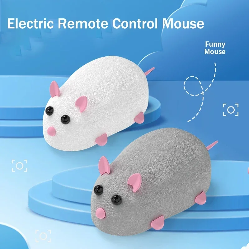 TJavier-Souris télécommandée pour chat et souris, jouet pour animaux de compagnie, simulation de flocage, électrique avec lumière, électronique, cadeau de Noël