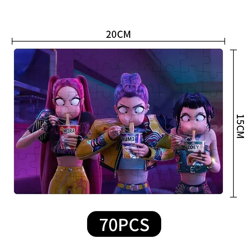 Anime Kpop Demon Hunters jigsaw puzzle Board Game Rumi Mira Zoey Huntrix Character Pattern Collectible Decor Children Toys Gift