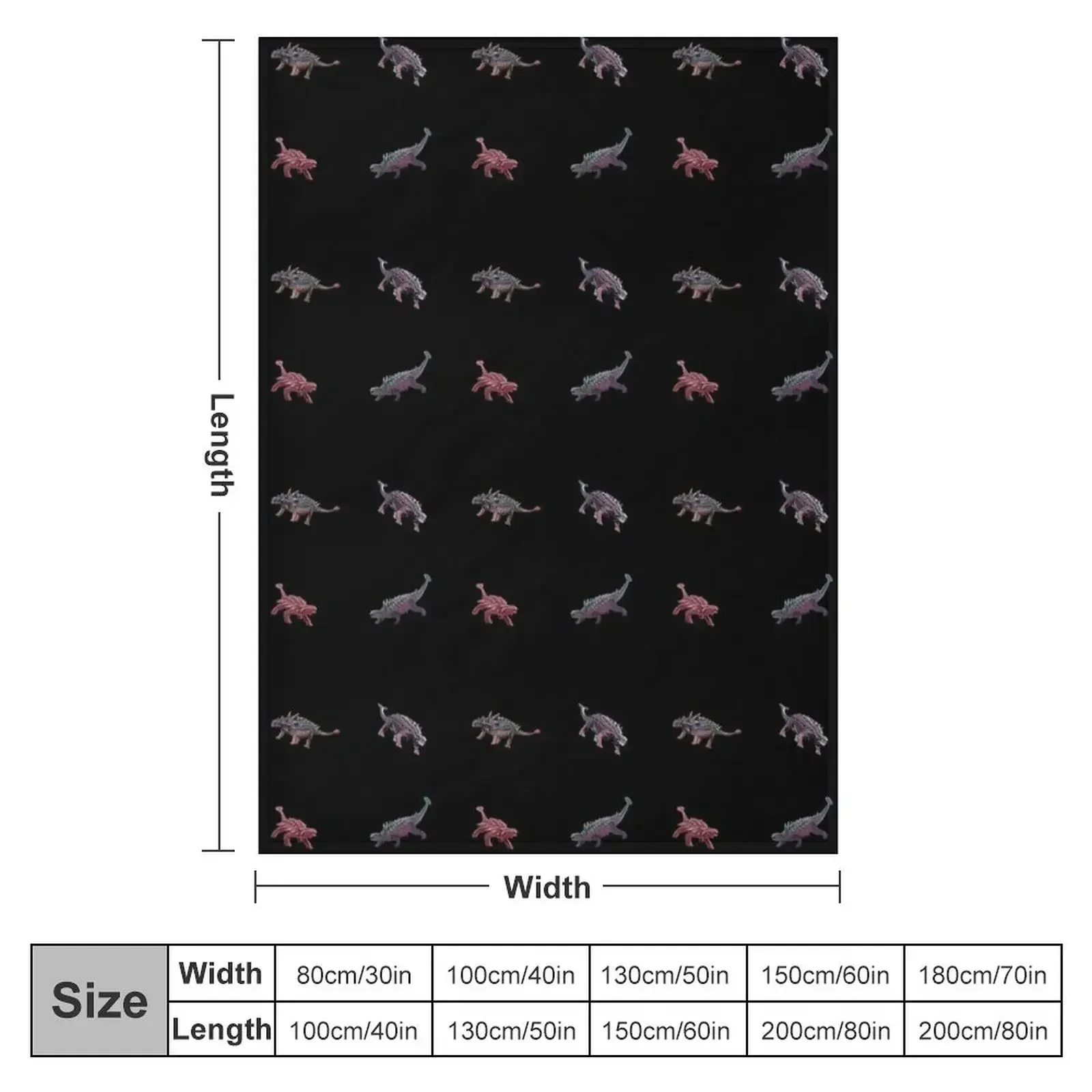 Ankylosaurus Dinosaur Pattern Throw Blanket Picnic Large for sofa Luxury Throw Blankets