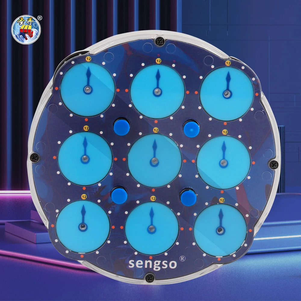 Sengso นาฬิกาแม่เหล็ก Cubo สีฟ้าใส, นาฬิกามหัศจรรย์ของเล่นอุปกรณ์อัจฉริยะ