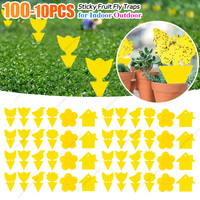 100-10PCS Strong Sticky Traps Yellow Sticky Board Mosquito Insect Killer Bug Trap Two-sided Glue for Greenhouse Garden Plant