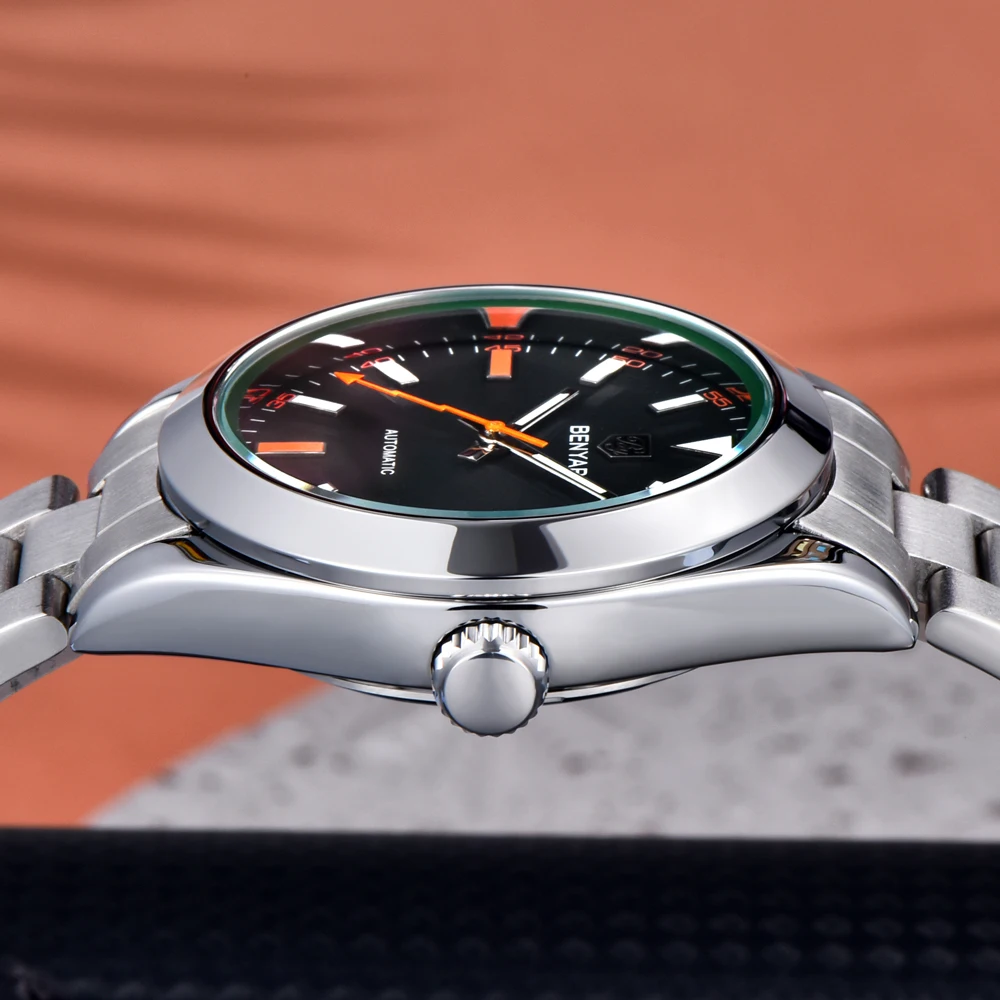 BENYAR Men's Watches Fashion High-end Men's Mechanical Watches Deep Waterproof Stainless Steel Sapphire Glass Men's Watch Gifts
