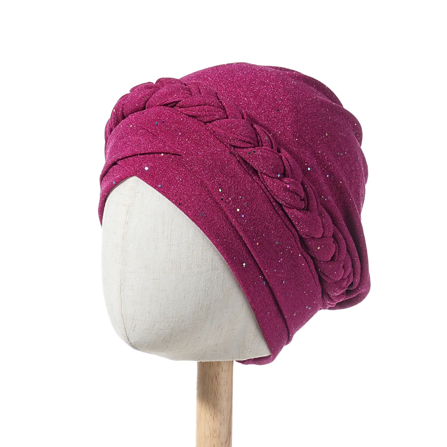 Glitter Turban Nigeria Head Ties Wedding Party Headgear African Headtie Already Made Women's Auto Gele Female Head Wraps Cover