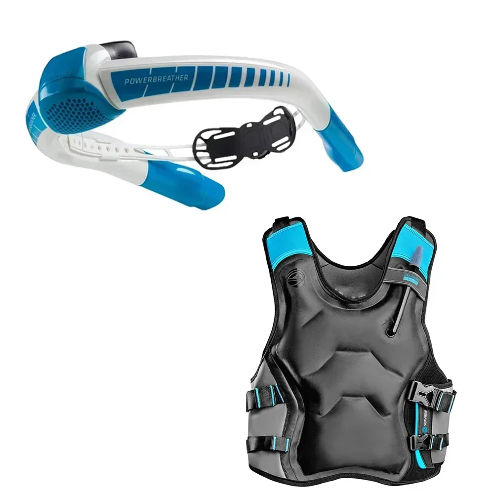 POWERBREATHER Seaview  Palawan Inflatable  Vest Jacket Adults. Scuba Diving Snorkeling Dry Snorkel Two-way breathing Swimming