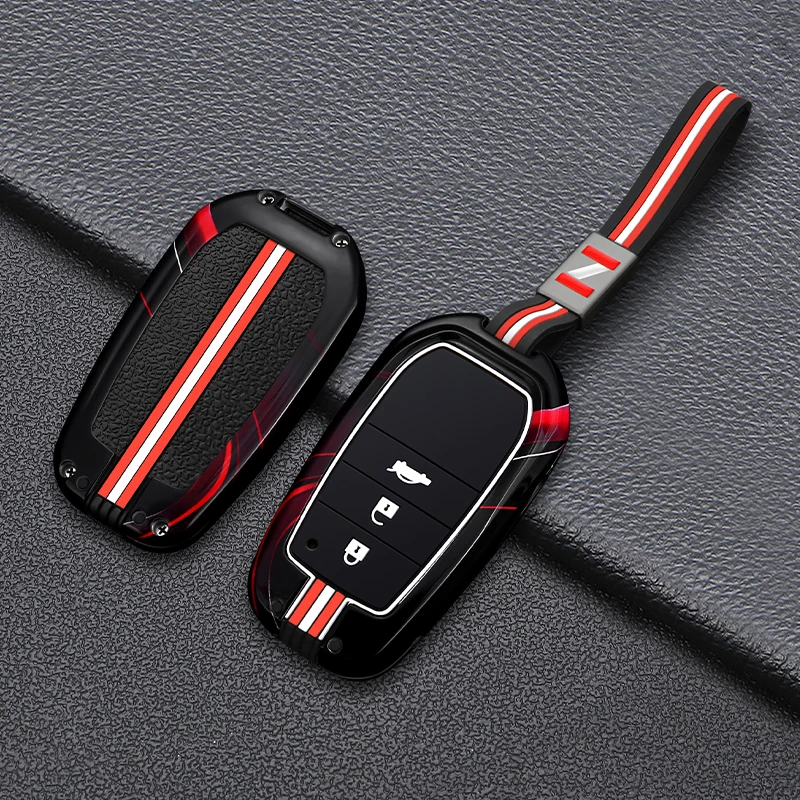 Carbon fiber car key modification shell suitable for Toyota Camry RAV4 Prado Avalon Levin 3456 smart key cover protective case