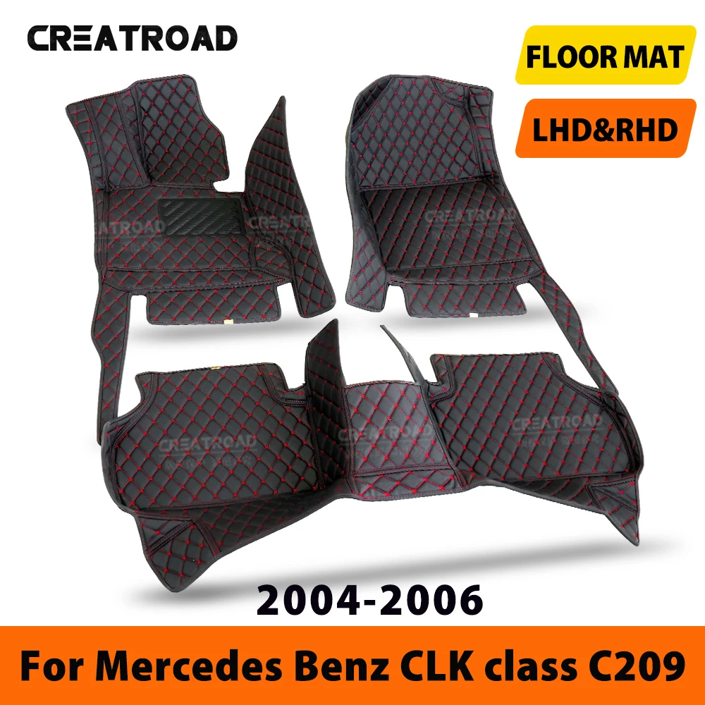 

Car floor mats For Mercedes Benz CLK class C209 2004 2005 2006 Custom foot Pads automobile carpet cover interior accessories