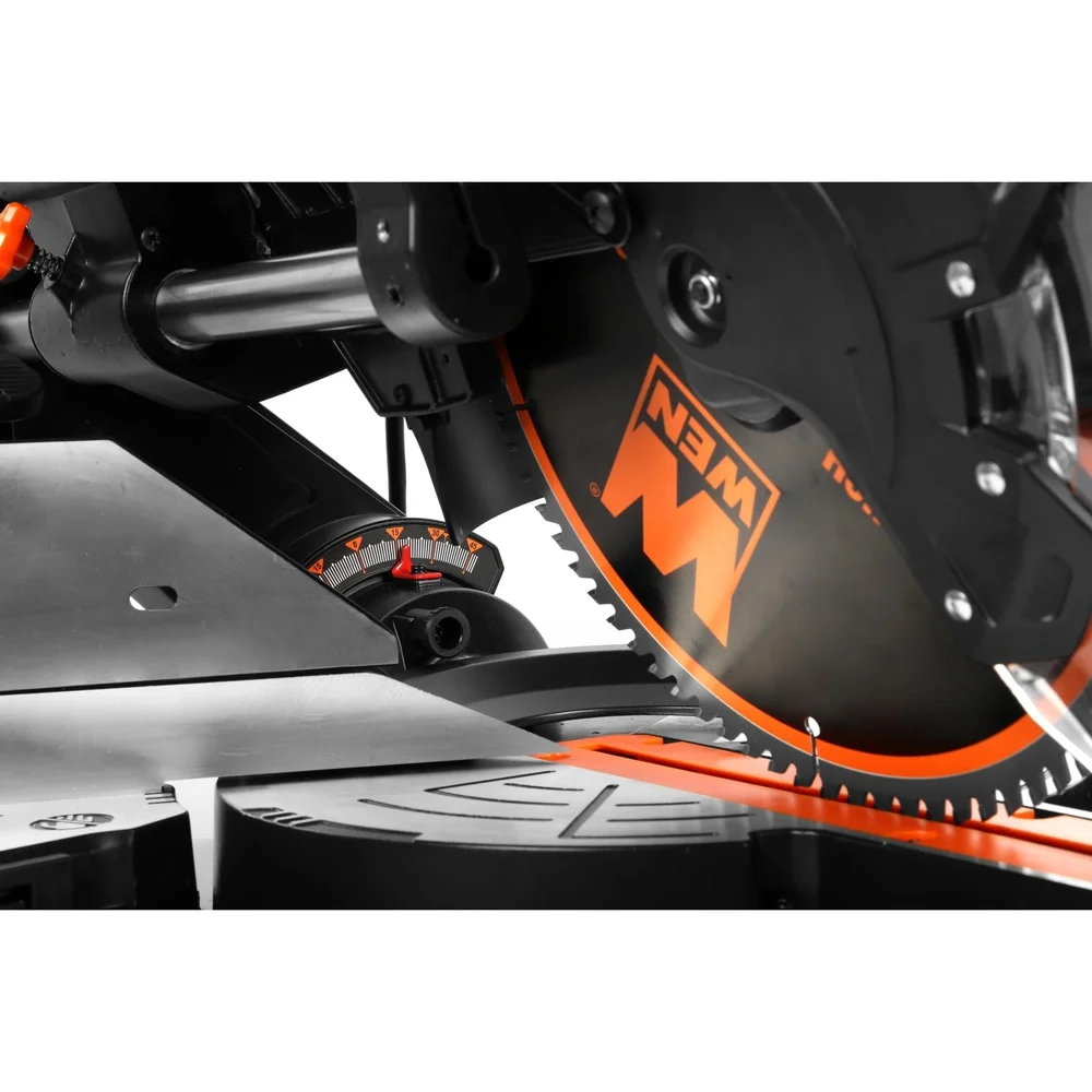 15-Amp 12-Inch Dual Bevel Sliding Compound Miter Saw LED Cutline 9 Miter Stops Dust Collection 80-Tooth Blade Included