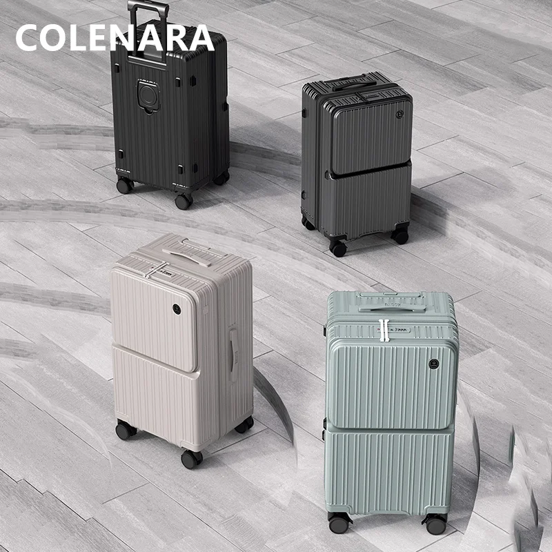 

Чемодан COLENARA большой емкости, чехол на колесиках для ПК, посадочный бокс, 20 дюймов, 22 дюйма, 24 дюйма, 26 дюймов, 28 дюймов, 30 дюймов, чехол для ноутбука с передним отверстием, чемодан для посадки, багаж