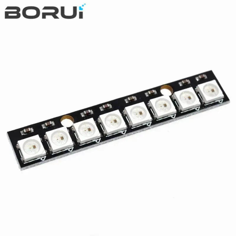 10Pcs 8 channel WS2812 5050 RGB LED lights built-in full color-driven development board