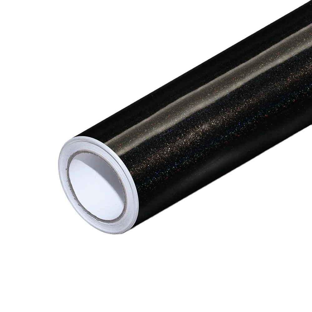 

Carbins Popular Style 1.52*1.8M PET Laser Diamond Black Self-adhesive Auto Stickers Air Bubble Free Vinyl Car Wrap