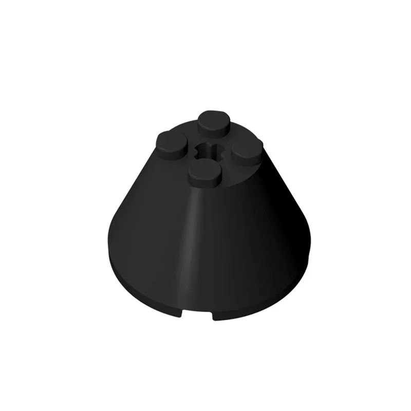 Moc 10 pçs cone 3943 4x4x2 blocos de construção kit com eixo buraco tijolos partícula diy idéia brinquedo educativo crianças aniversário presente do miúdo