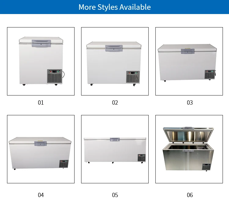 Freezer Horizontal de Grande Capacidade 695L com Refrigeração a Ar e Degelo Automático para Armazenamento de Atum Congelado e Frutos do Mar em Temperatura Ultrabaixa