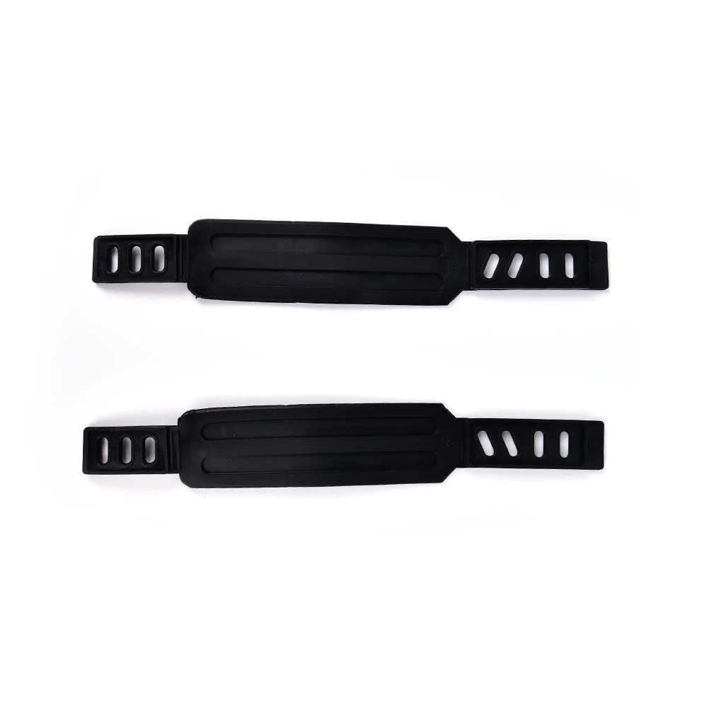 Black 1 Pair of Plastic Pedal Straps Buckle, Anti-Slip Pedal Toe Strap Fixed Gear for Bike MTB Bike BMX Bike Pedal