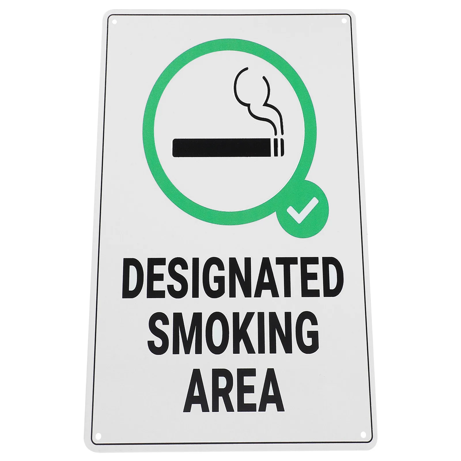 

Sturdy Iron Smoking Area Sign Wall Mounted Public Signboard Clear Printing for Hotels Restaurants Weddings Lounges Offices