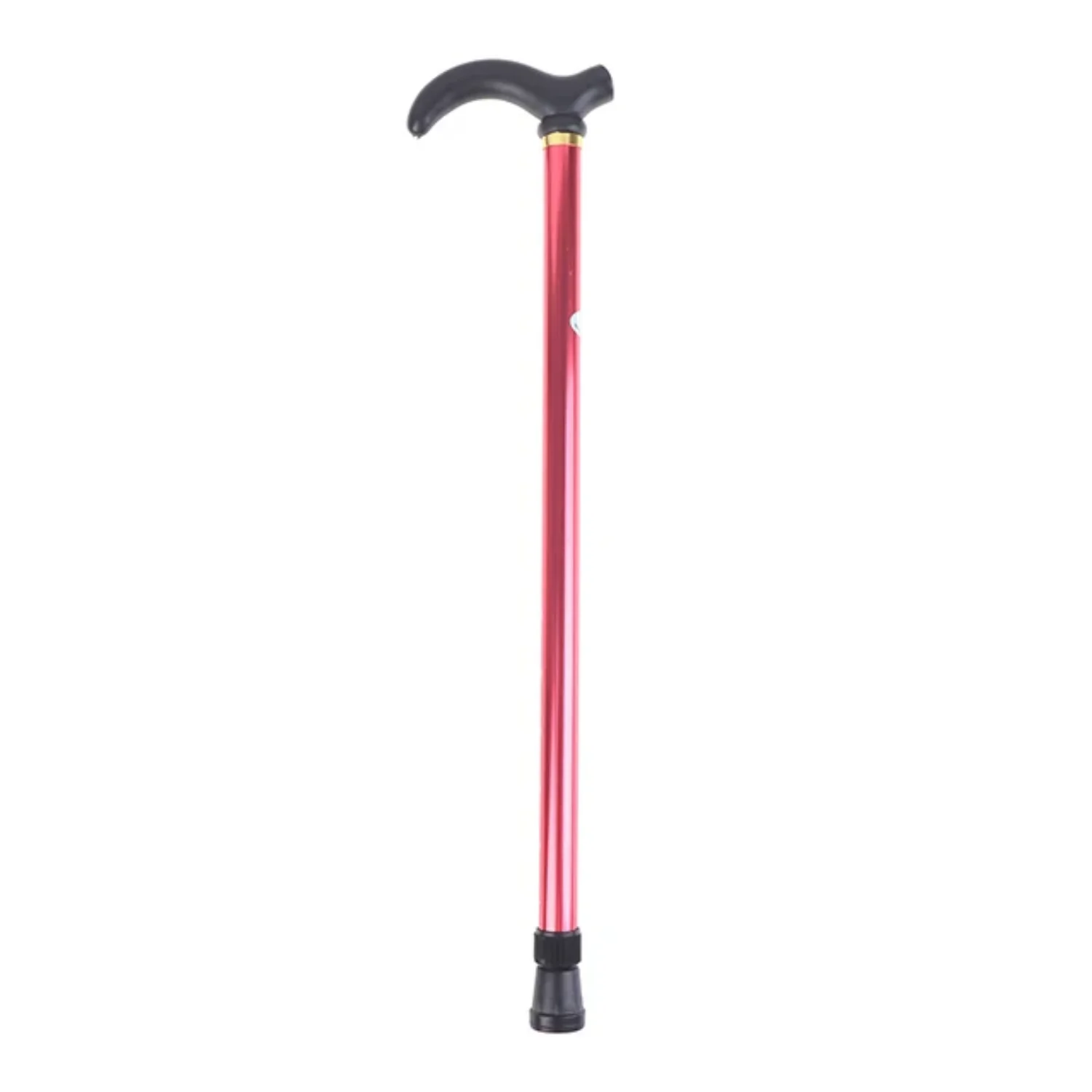 1PC Aluminum Alloy Adjustable Walking Stick 2 Section Stable Anti-Skid Crutch Old Man Hiking Cane Height 75-90cm