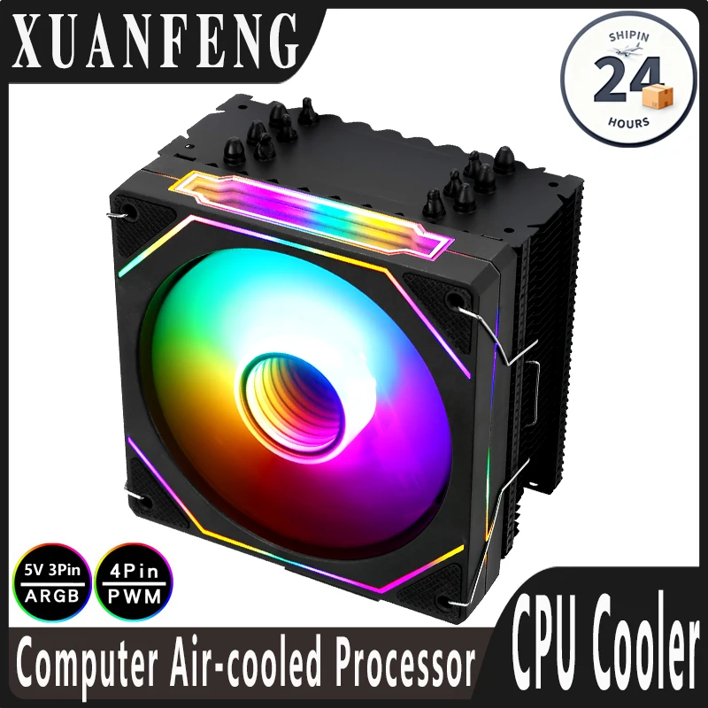 

XUANFENG High Performance X99 Processor Cooler with 4/6 Heat Pipes RGB Fan Compatible with Intel 115x/1700/1200/2011-3/i5/i7/AMD