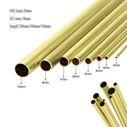 Tubo de bronze redondo para DIY, tubo de latão, diâmetro 2mm, 3mm, 4mm, 5mm, 6mm, 7mm, 8mm, 9mm, 10mm, 12mm, 16mm, 18mm, 20mm, 25mm, 300, 1 tubulação de corte do tubo do bronze do PC, tubo de bronze, 500mm