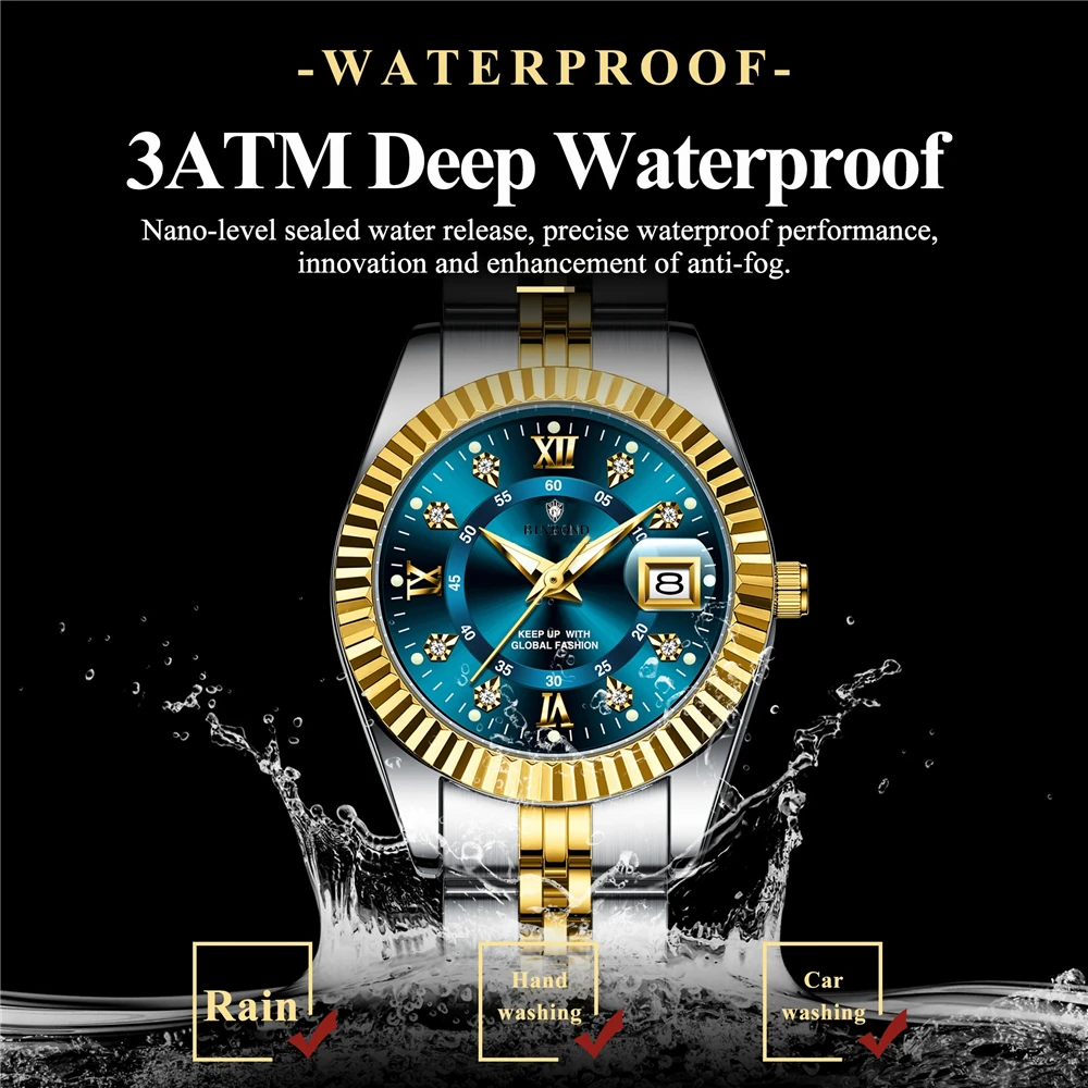 Jam Tangan Quartz Fashion 28MM Baru untuk Wanita, Jam Tangan Mewah Berlian Kecil Warna Emas untuk Wanita, Tudo Por 1 Real Reloj Muje