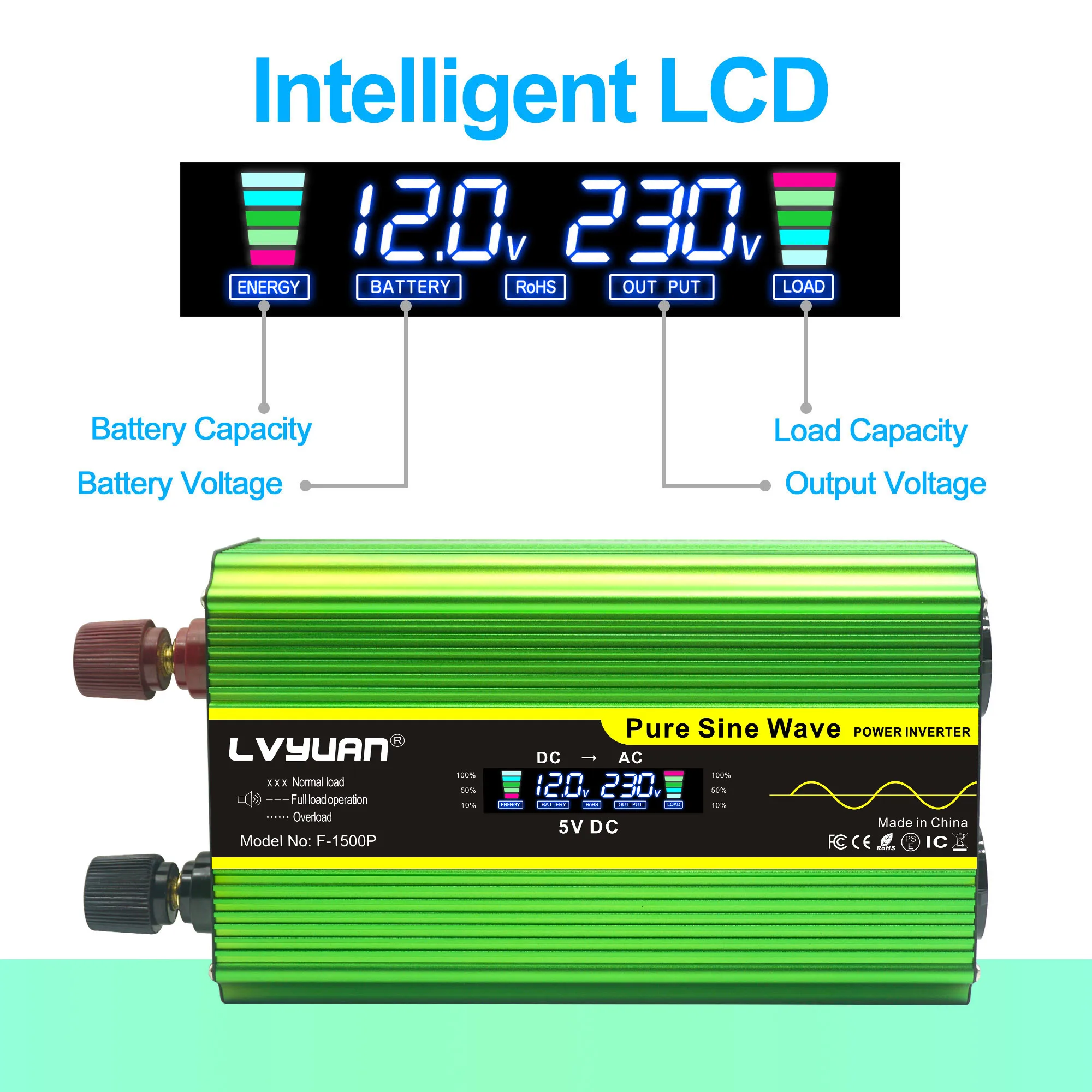 LVYUAN Saf Sinüs Dalgası İnver - Pure Sine Wave Inverter incelemesi ve fiyatı