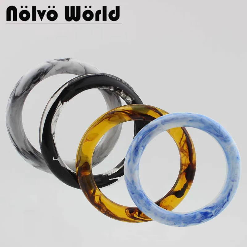 4-10 pieces 4 Colors 12cm resin round handle,Customize women acrylic purse crochet bags handle,women summer purse handle
