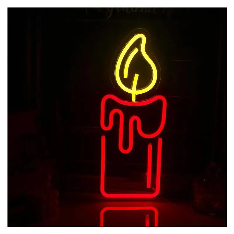 lampe-neon-en-forme-de-bougie-pour-decoration-murale-pour-fete-d'anniversaire-chambre-a-coucher-bar-maison-alimentee-par-usb-16cm-x-40cm