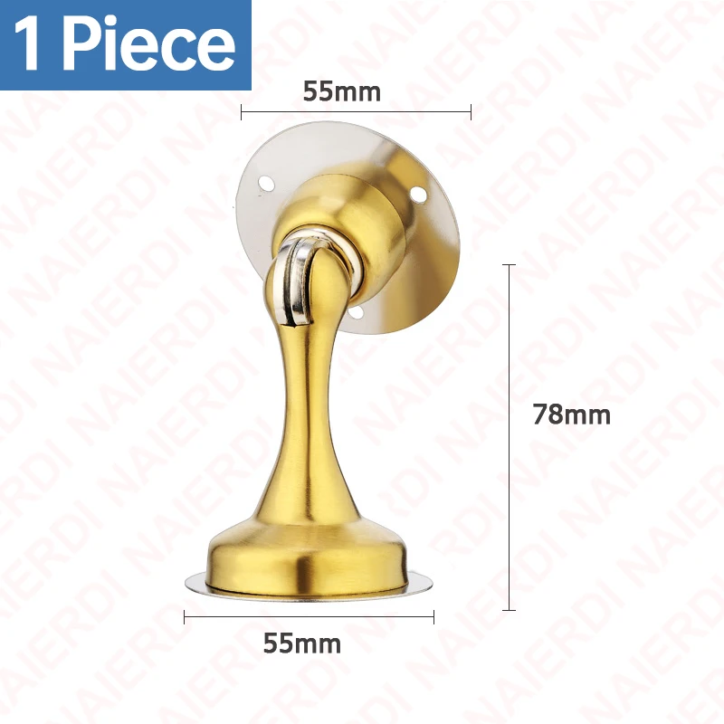 NAIERDI 1/2/4 Stück magnetischer Türstopper aus Edelstahl 304, nagelfreier Türstopper, Türschnäpper, Türhalter für Wandschutz