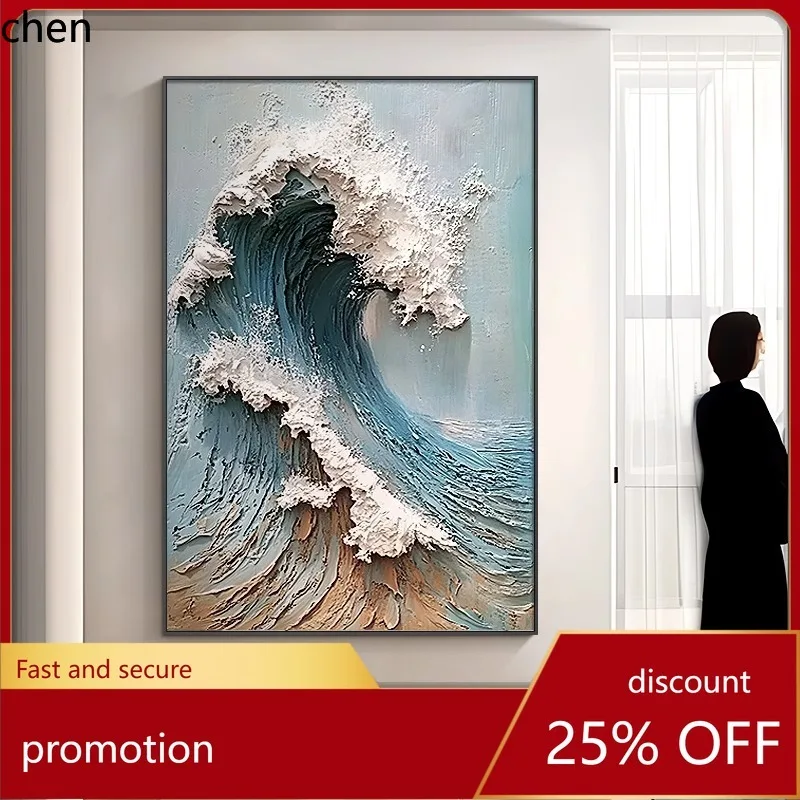 

Ht new arrival ocean wave canvas art - perfect for entryways, hallways, tea rooms, and offices