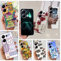 Colorful Butterfly Back Cover For Xiaomi Redmi Note 13 Pro 4G Mask Camera Protection Slim Soft TPU Phone Case Xiomi Redmi Note13