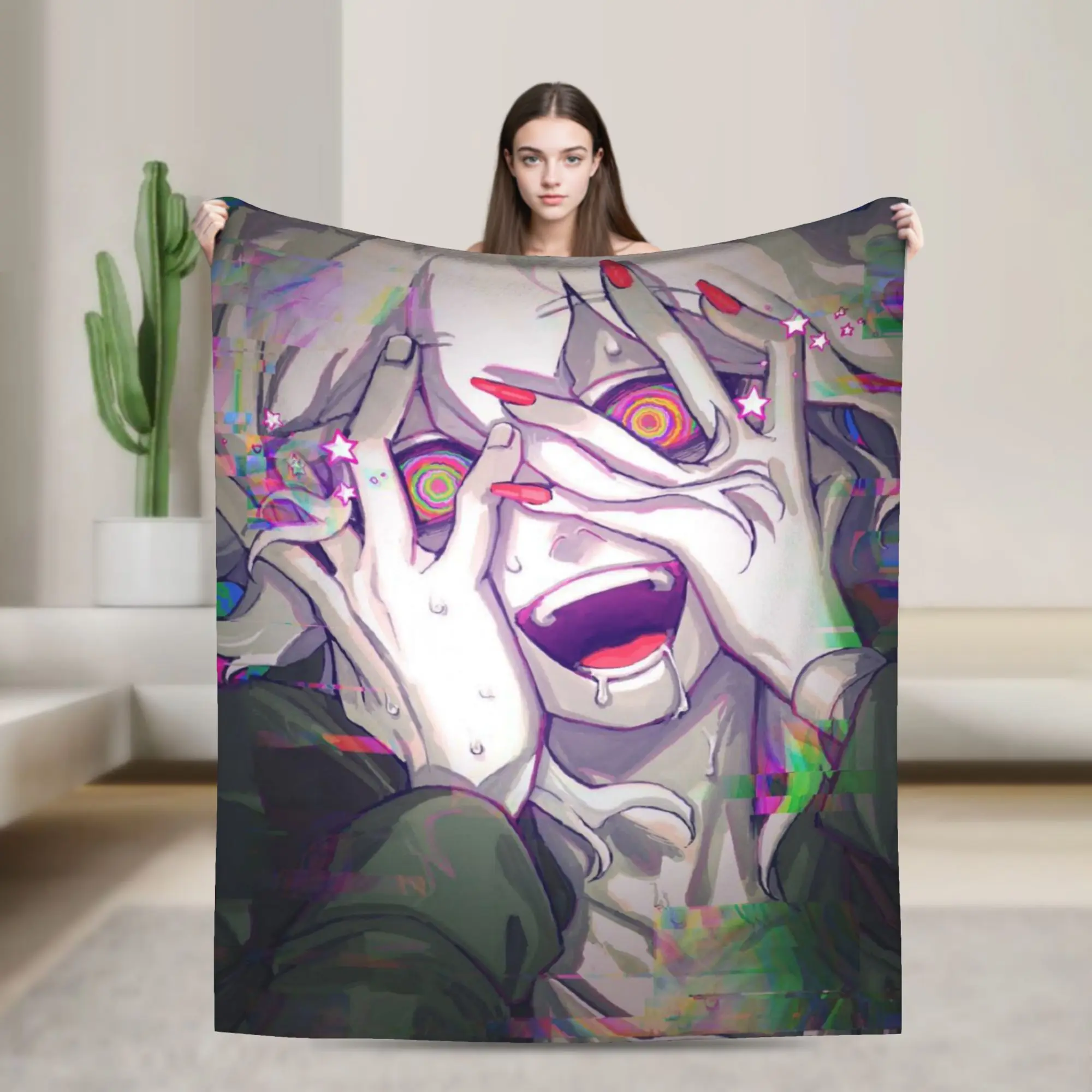 Nagito Komaeda The Ultimate Blanket Velvet  Cozy Ultra-Soft Throw Blanket for Bed Bedding Throws