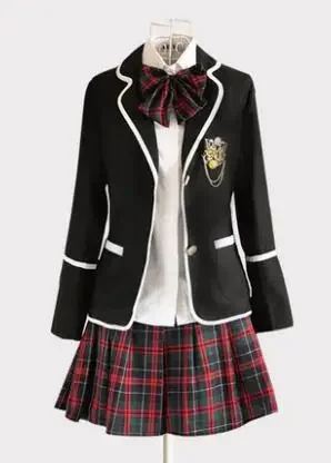 Uniforme scolastica per ragazza Inverno Stile britannico Abito da studente delle scuole superiori Abbigliamento formale Blazer Giovane Fromal