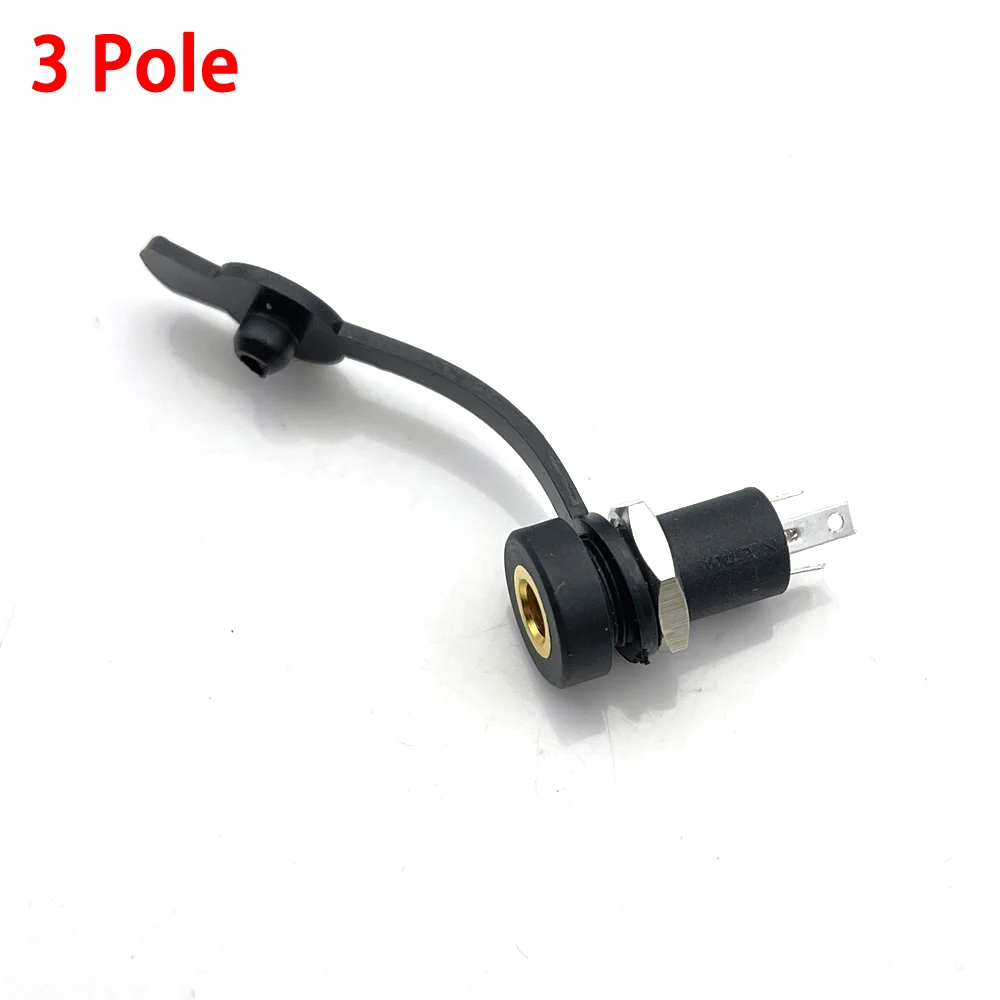 1set 3 Pole 4 Pole 3.5MM Audio Jack Socket Black Stereo Solder Panel Mount Gold With Nuts Waterproof plug female Connector