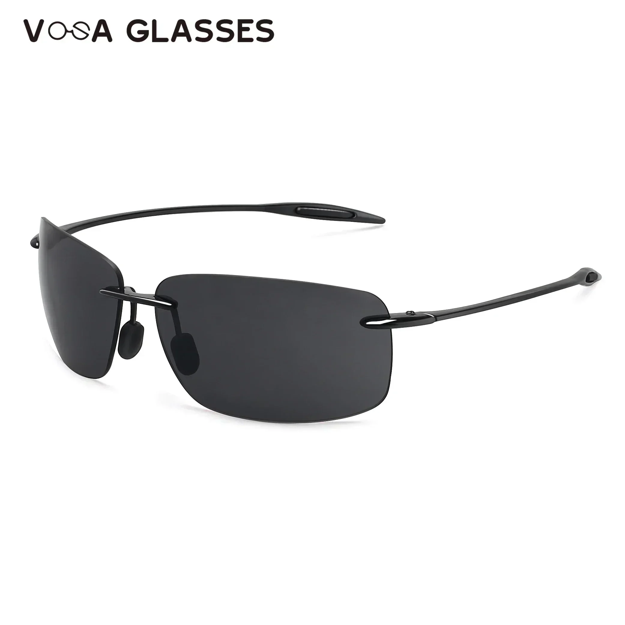 New Men Classic Sports Rimless Sunglasses Men Women Male Driving Golf Rectangle Ultralight Frame Sun Glasses UV400