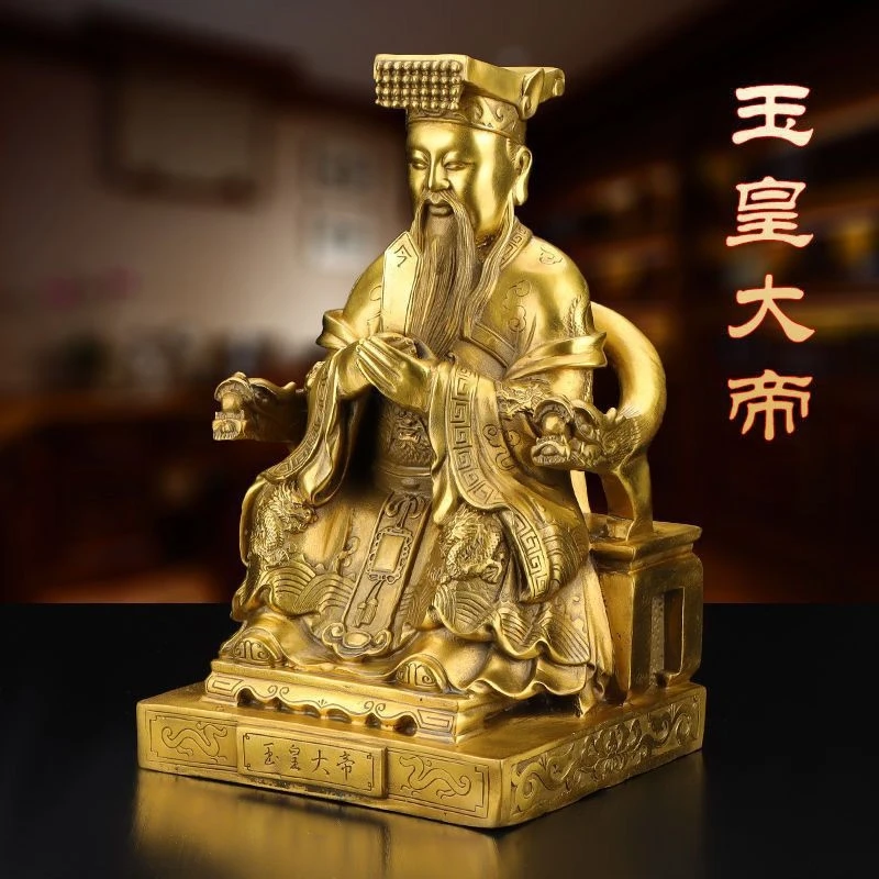 , Large Bronze Statue Of The Jade Emperor Empress Home Use, For Buddhist Hall And