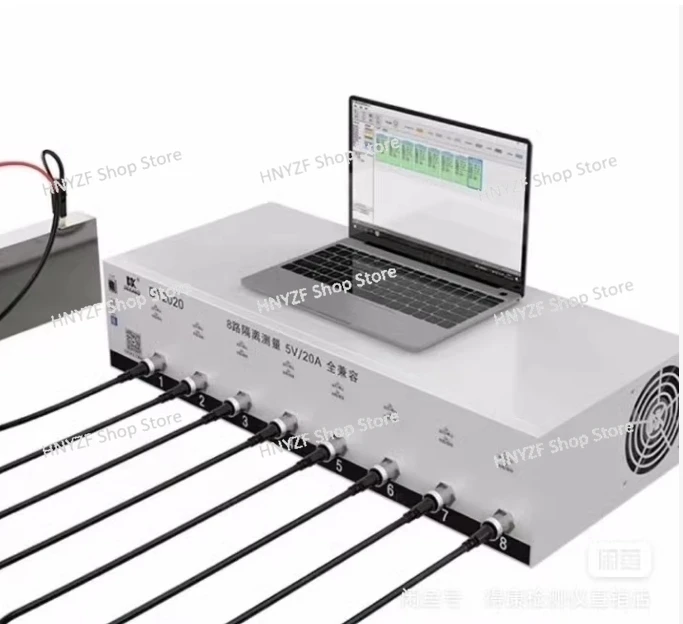 8-channel 20A lithium battery charge and discharge/capacity detection/equalization repair instrument DT2020, new energy vehicle