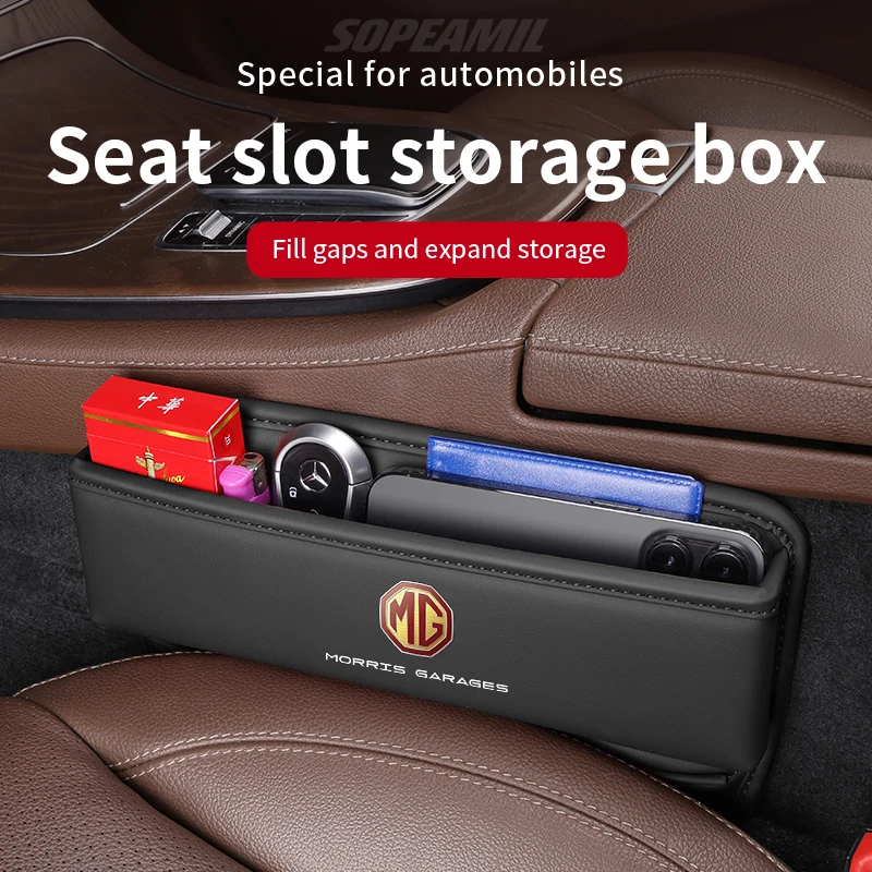 

Car Seat Gap Slot Organizer Seat Crevice Storage Box For MG ZS HS ES5 MG4 Electric MG S5 EV ONE EZS MG3 MG5 MG6 MG7 Accessories