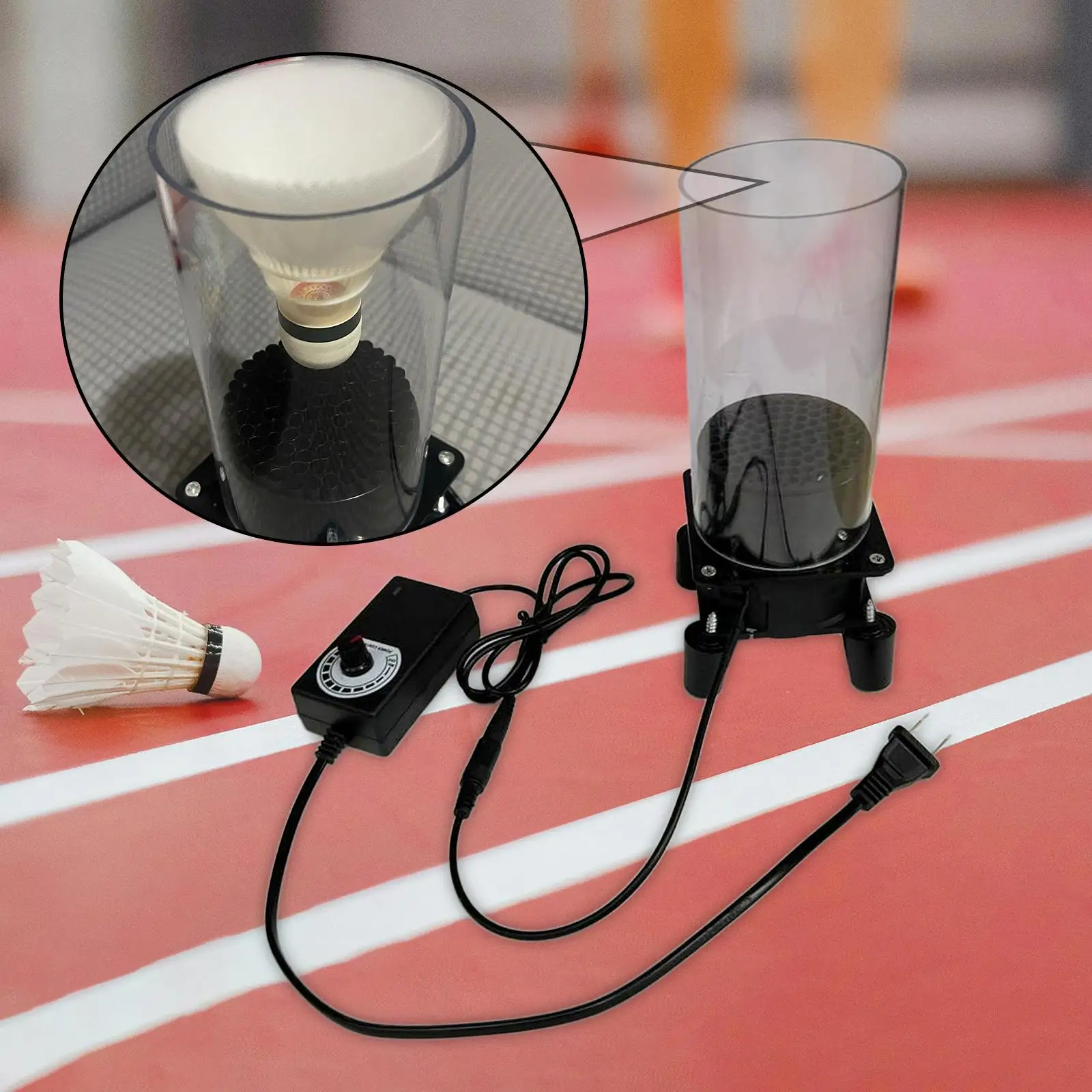 

Badminton Shuttlecock Repair Machine ABS Construction Fly Test Device Wind Tunnel Accessory for Club Activities