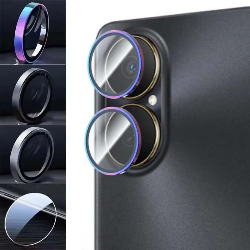 

for Huawei Nova Y73 Lens Protector Tempered Glass Cap Back Camera Metal Ring Protective Cover Separated Hard Film Glass