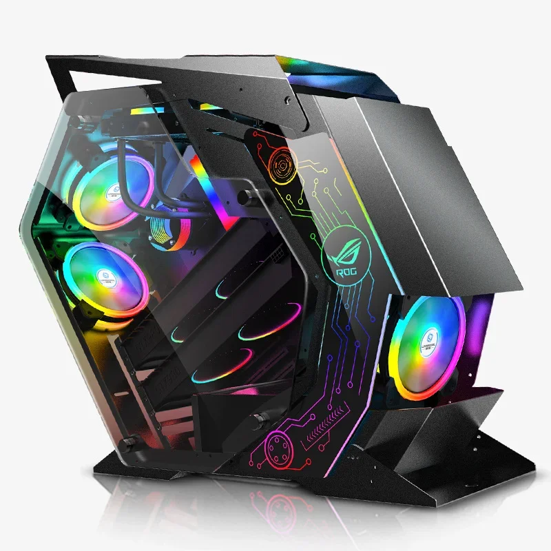 LC-ZS Customized factory tempered glass PC game console CPU cabinet tower ATX desktop game computer case