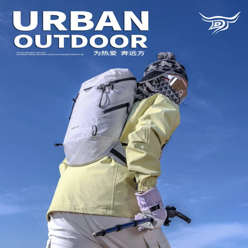 1 mochila de senderismo, mochila ligera impermeable y resistente al desgaste plegable, mochila para deportes al aire libre, viajes, Camping