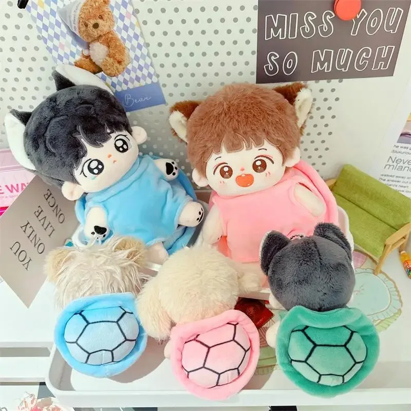 Cartoon Turtle Shell Coat , Mini Idol Doll Clothes, Kawaii Can Change Doll Clothes, Accessory for Girls, Fans Gifts, 10 cm, 20cm