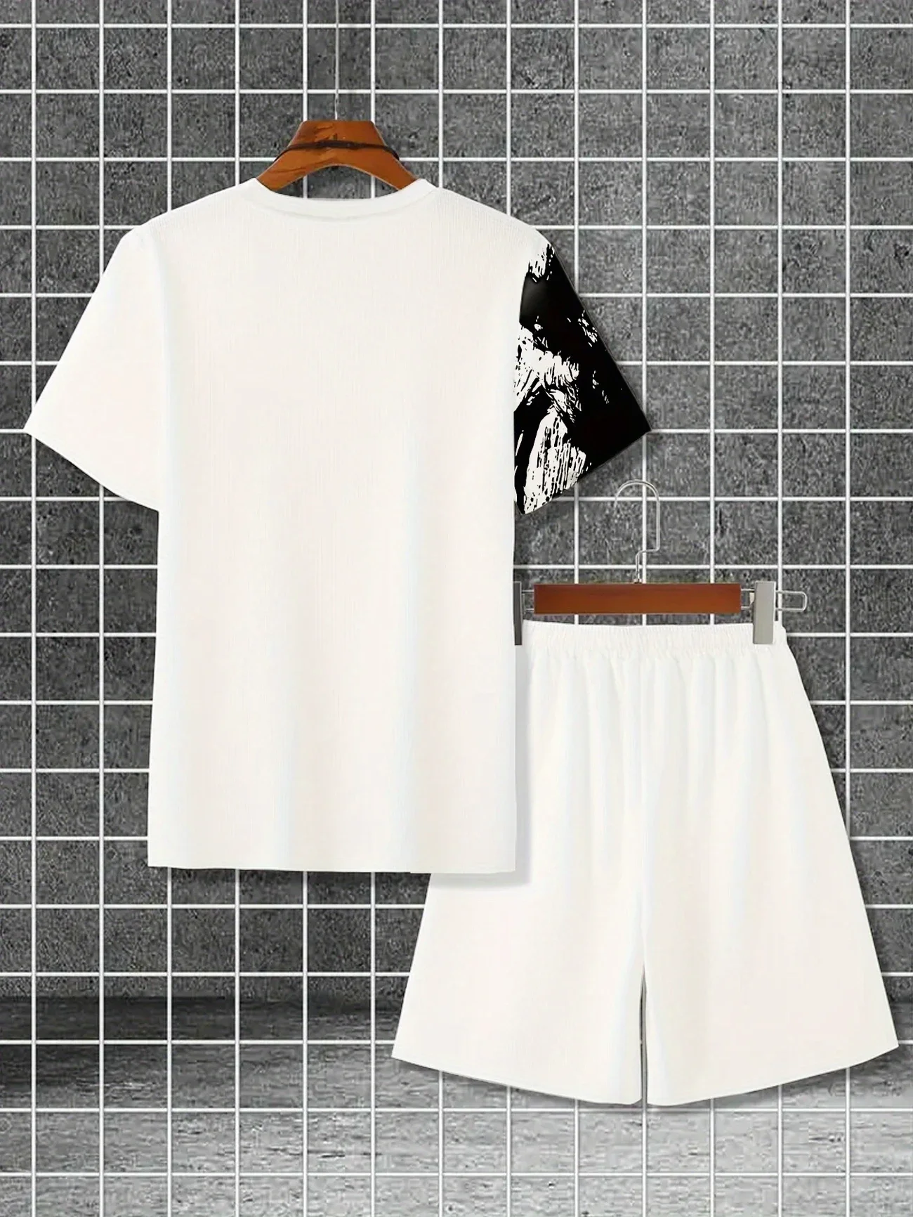 Leisure Sports Set Breathable Outdoor Casual Men's T-shirt and Pants Set Summer 3D Printing Set Adult Men