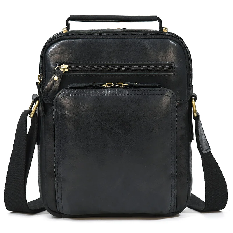 Leather Shoulder Bag Genuine Leather Messenger Bag Crossbody Bag Casual Male Bags School Bag Outdoor Men's Bag